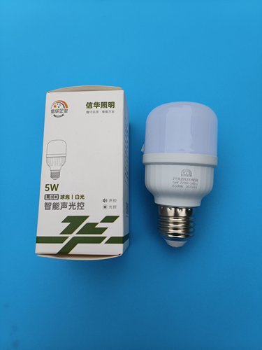 led声控球泡柱泡E27螺口声控5W7W9W10W楼道感应灯