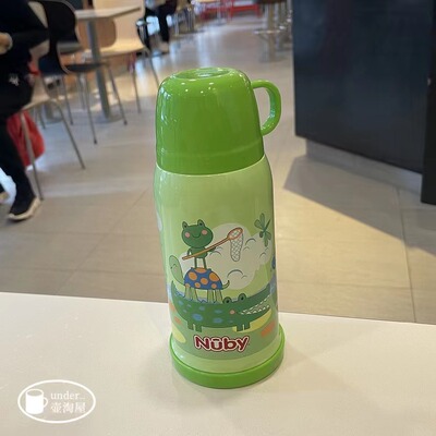 Nuby 努比 儿童可爱卡通不锈钢真空保温保冷水壶防漏水杯 10460
