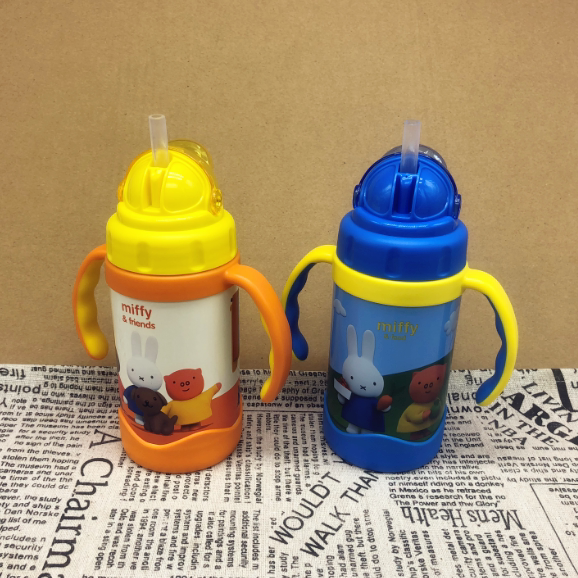 米菲MF-3220婴幼儿童真空保温杯带吸管杯学饮水杯壶防漏手柄宝宝