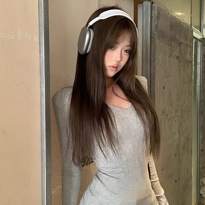 sunn21纯欲辣妹v领打底长袖T恤女初秋显瘦带垫肩修身针织紧身上衣