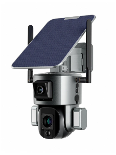 4K 8MP 4G/Wi -Fi Беспроводная солнечная камера Двойная линза 10x оптический Z