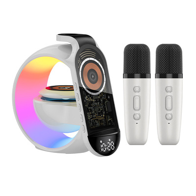 wireless charging Bluetooth speaker RGB karaoke micrphone