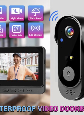 4.3Inch Wireless Video Doorbell Camera WiFi Smart Door Bell