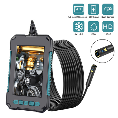 5.5/8mm Dual Lens Industrial Endoscope 1080P 4.3 