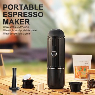 Electric Portable Coffee Maker  NS Pods and Ground Coffee