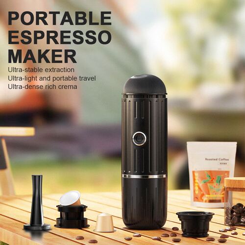 Electric Portable Coffee Maker  NS Pods and Ground Coffee
