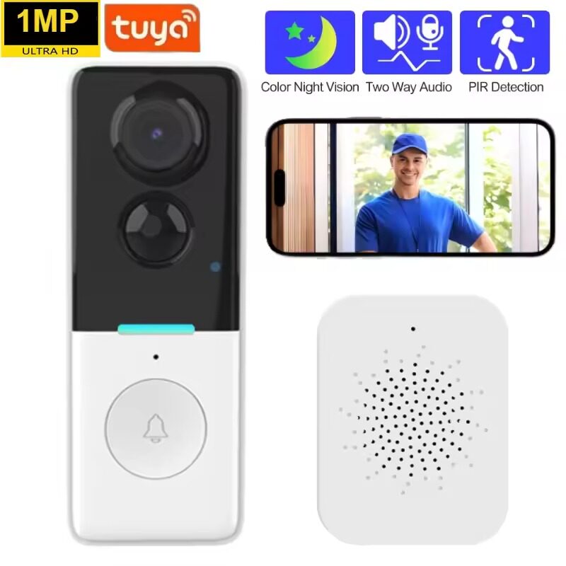 Tuya Outdoor Wireless Doorbell Camera PIR Detection Doorphon