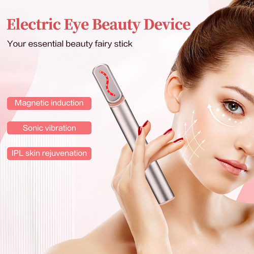 EMS Hot Compress Eye Massager Wand Smart Red LED Rejuvenatio