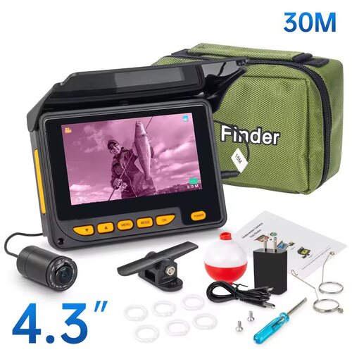 Fish Finder with 1080P 4.3'' Screen and 30M Infrared Light