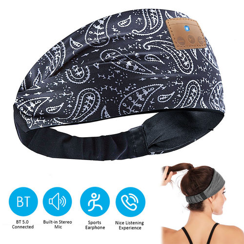 Bluetooth 5.0 Sports Headband Stereo Earphone Music Player w