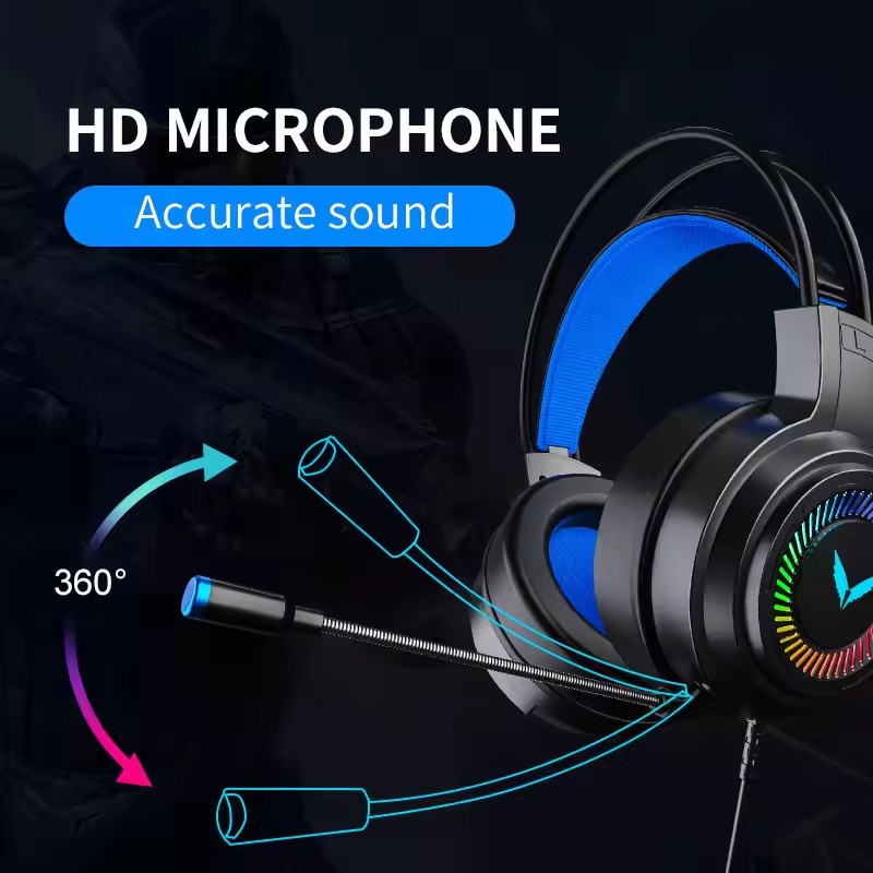 Gaming Headset arphone Headphone Computer PC Gamer Foldable