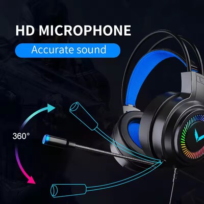 Gaming Headset arphone Headphone Computer PC Gamer Foldable