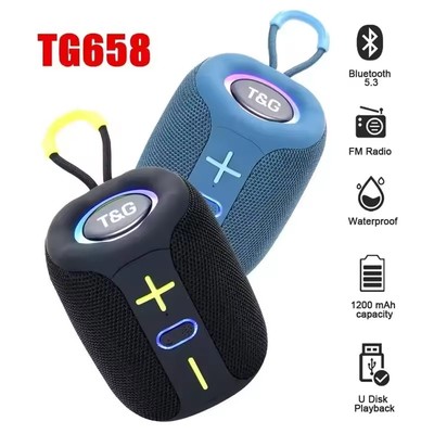 TG658 Portable Bluetooth Speaker Wireless Subwoofer Column Mini Bass FM TF BT Music Play