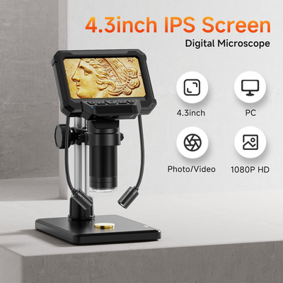 4.3inch Microscope Digital  Microscope 1600X Coin Magnifier