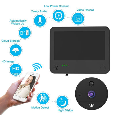 Doorbell Camera WiFi 2.4G Wireless PIR Detection Infrared Do