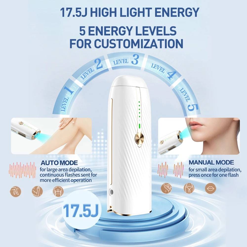 Fast Flash Laser Epilator Sapphire Cool for Women Men lPL Ha