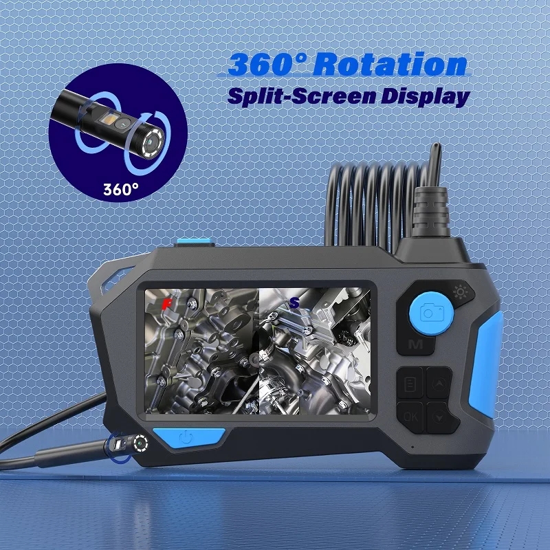 4.5'' 9mm Industrial Endoscope 360° Auto Rotation Camera