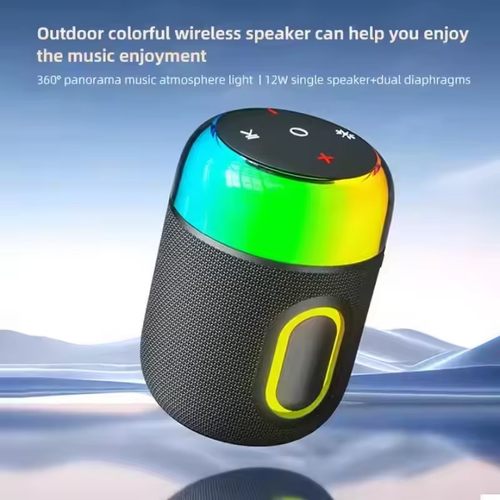 LED Outdoor Sports Waterproof Subwoofer Bluetooth Speaker