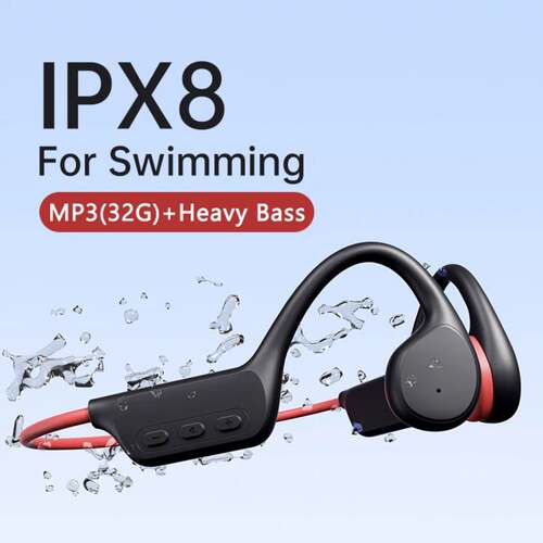 Bone Conduction Earphones Bluetooth Wireless IPX8 Waterproof