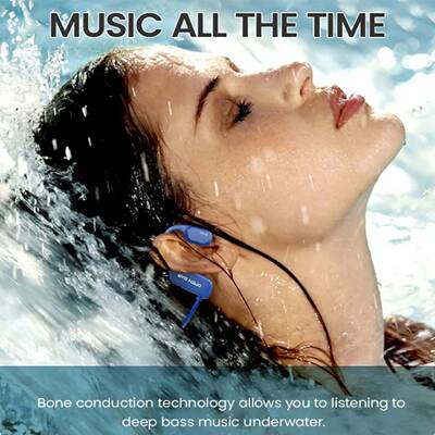 8GB Storage Swimming Headset IP68 Waterproof Headset