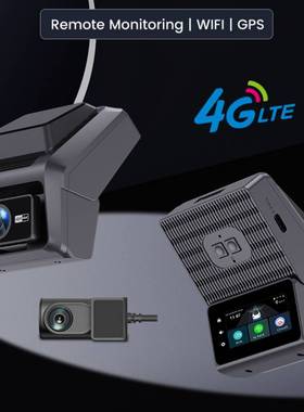 3Inch 2K 4G DashCam With Dual Lens Record Wifi Gps Tracking