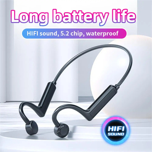 Bone Conduction Earphone Bluetooth Headphones Neckband Sport