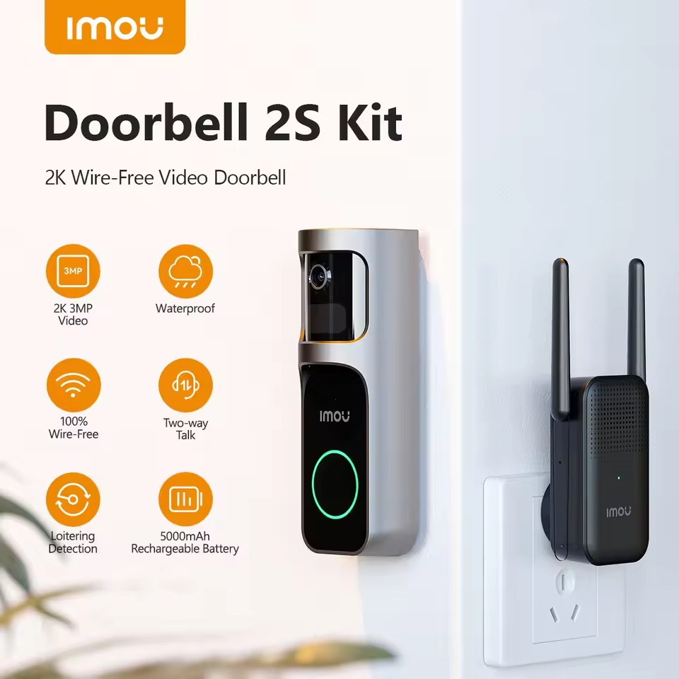 IMOU Video Doorbell 2S Chime Human Detection Two-way Talk