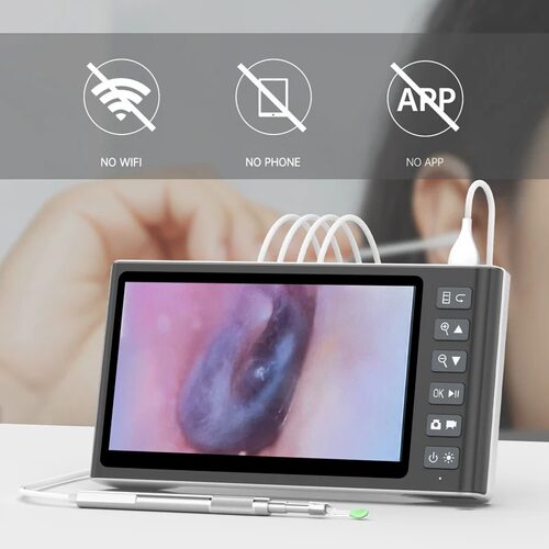 7'' Ear Camera 3.9MM Lens Video Ear Picker Visual Ear Spoon