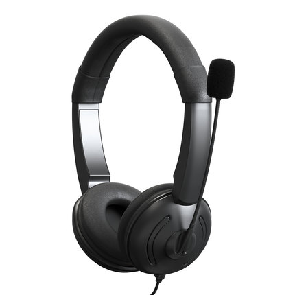 USB Wired Headset with Noise Cancelling Microphone On Ear Co