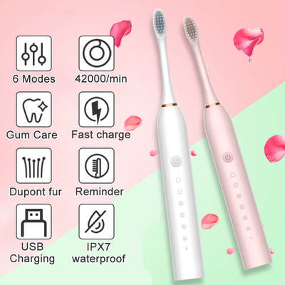 Electric Toothbrush Waterproof Automatic Sonic ToothBrush Re