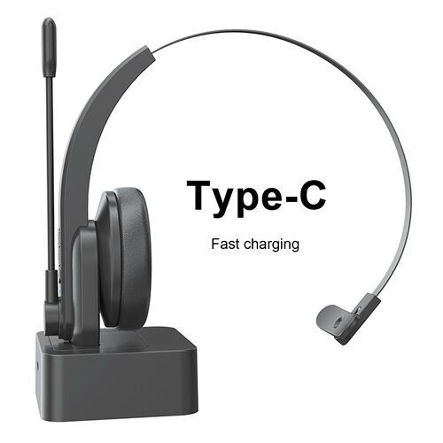 Single Ear Headset Call Center Bluetooth Headphones with Mic