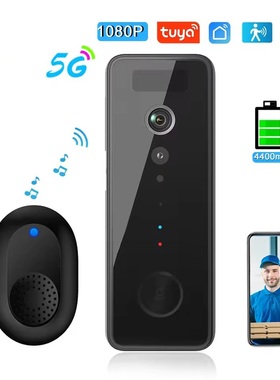 5G 2.4G 1080P WiFi Video Doorbell Dual Band Door Bell Tuya