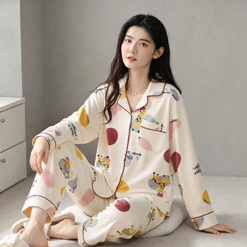 美梦睡衣女士纯棉春秋季2026新款长袖甜美秋冬款大码家居服套装可