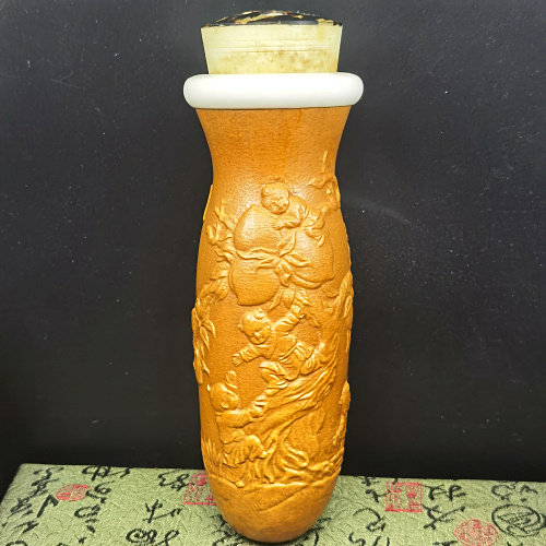 丰一阁津门名家兰记花模福寿童子棒子蝈蝈葫芦叫罐鸣虫用具猛犸口