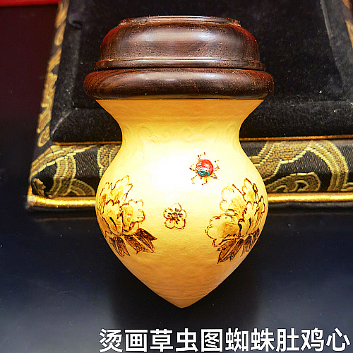 丰一阁精品津门贵子六素模本落鸡心蛉虫葫芦老郑烫画草虫鸣虫用具