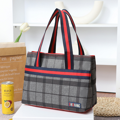 手提包女式韩版双层拉链小布包