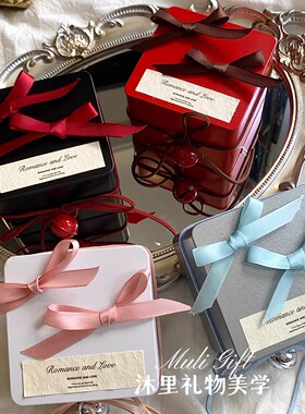 结婚喜糖盒子铁盒高级感桌糖盒法式婚礼糖果盒小众订婚宴礼品精致