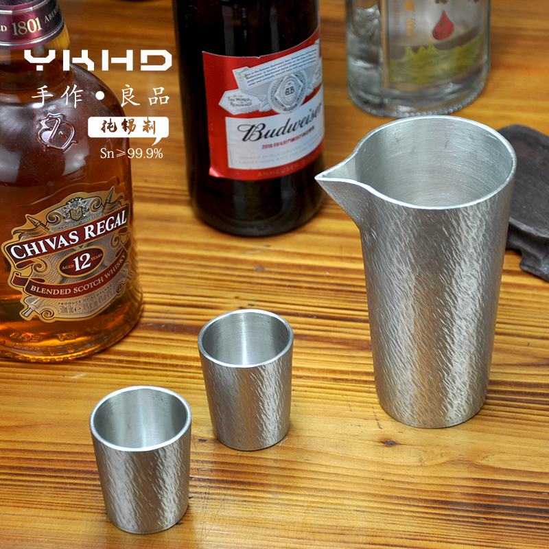 汉达全手作纯锡酒具酒壶醒酒器温酒壶白酒壶日式锡制个性分酒器