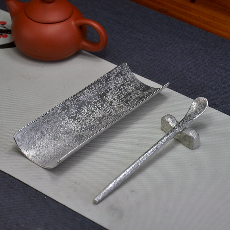 匠人朱斌手工纯锡茶则