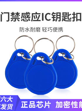 门禁ID钥匙扣卡RFID射频出租屋小区单元业主出入蓝色IC智能感应卡