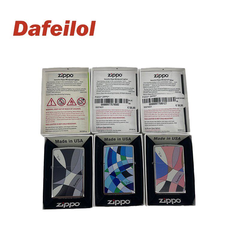 现货 Supreme 21SS Emilio Pucci Zippo 艺术家联名 撞色 打火机