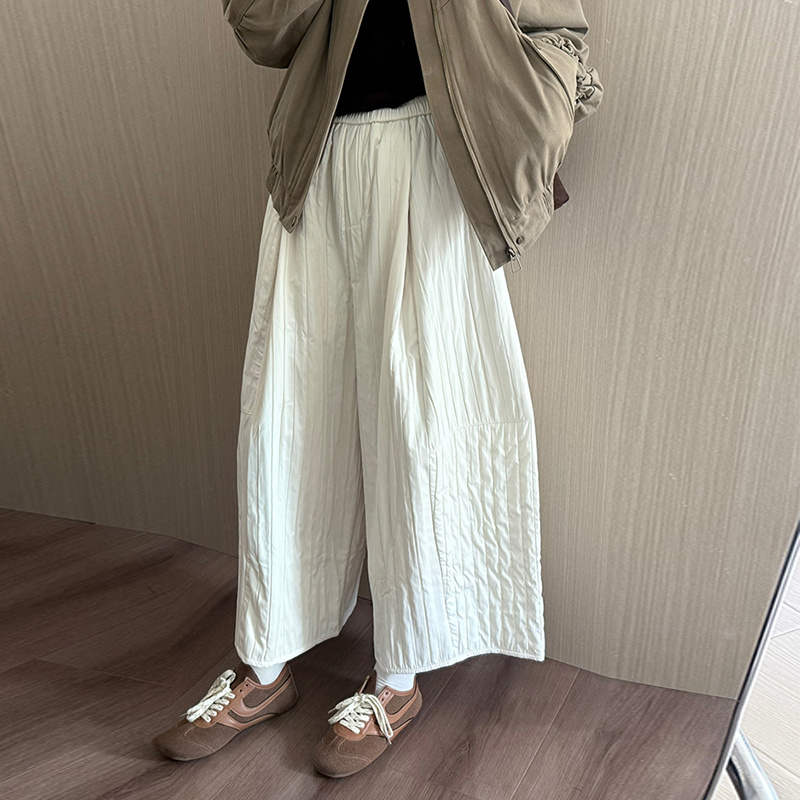 秋冬肌理感高腰气球裤阔腿裤