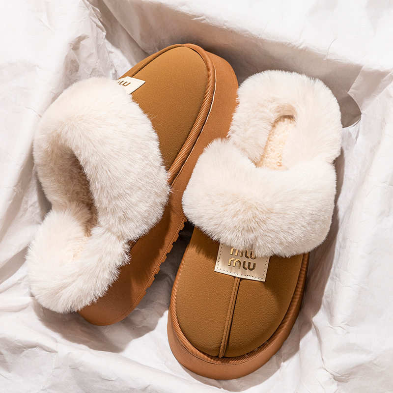 跨境2025新款棉拖鞋女秋冬季简约DIY保暖加绒厚底毛绒拖鞋学生,女鞋,其他拖鞋,淘宝优惠券,粉丝福利购,淘宝优惠卷