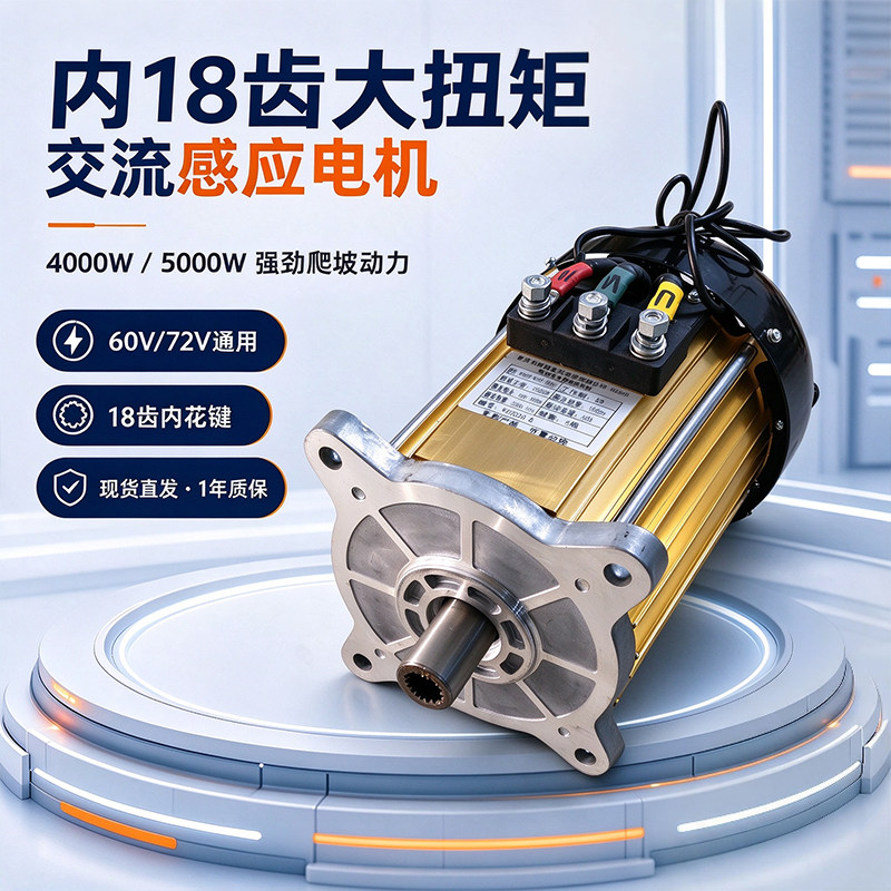 恒纳源60V/72V方四孔交流电机