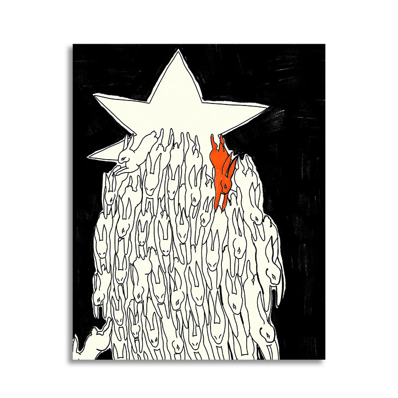 【一口价】插画师Elena Fiorenza兔子客厅装饰画挂画复刻版画芯,家居饰品,版画,淘宝优惠券,粉丝福利购,淘宝优惠卷