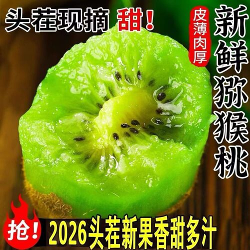 正宗绿心猕猴桃新鲜软糯鲜甜多汁应当季水果对接电商代发产地直发