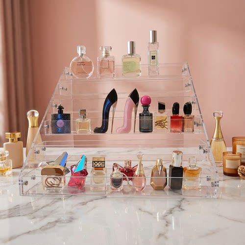 亚克力多层阶梯桌面香水展示架