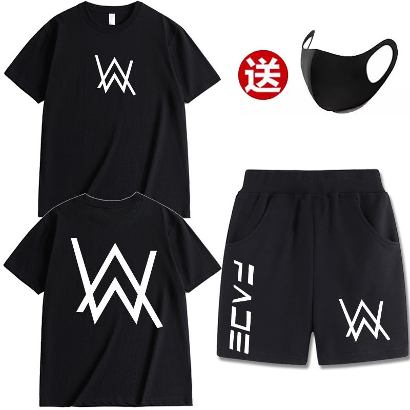 嘉豪同款T恤学生DJ潮战衣少年艾伦沃克alanwalker男宽松短袖衣服