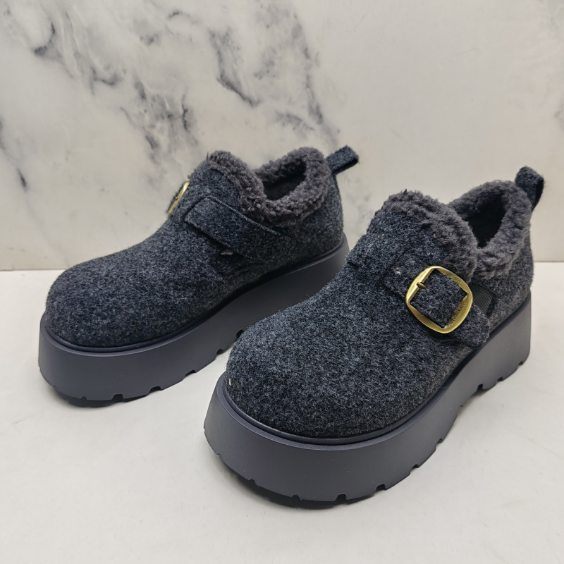 休闲勃肯鞋厚底圆头深口单鞋