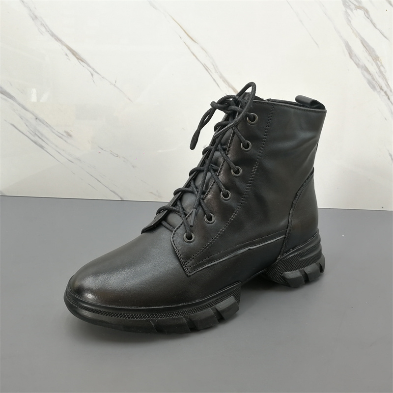 休闲牛皮绒里短靴马丁靴